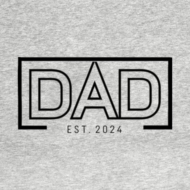 Dad Est. 2024 Logo Dad 2024 by YASSIN DESIGNER